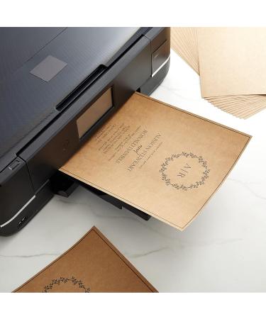50 Sheets of Brown Kraft Paper or Wedding  Party Invitations  Announcements  Drawing  DIY Projects  Arts and Crafts  Scrapbooking  Letter Size  176gsm (8.5 x 11 Inches) - Buy Online on GoSupps.com
