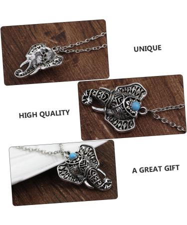 GLSTOY 1pc Elephant Necklace Minimalist Necklace Stylish Necklace Animal Pendant Necklace Alloy Silver - Buy Online on GoSupps.com