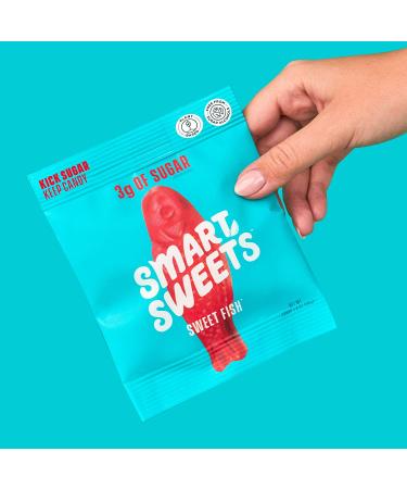 Smart Sweets Sweet Fish: Low Sugar Plant-Based Gummy Candy - 1.8 oz (Pack of 6) - Buy Online on GoSupps.com
