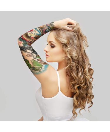 Konsait 15 Sheets Large Temporary Tattoos | Full Arm Tattoo Sleeves for Men and Women | Black Body Stickers | Fake Body Art - Buy Online on GoSupps.com