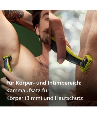 Philips OneBlade Face & Body - 5-in-1 Electric Trimmer & Razor for Styling Shaving & Grooming with 2 Blades & Attachments (QP2620/30) - International Shipping Available - Buy Online on GoSupps.com