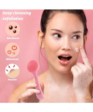 Shop Wllhyf 2er-Pack Soft Silicone Manual Face Cleaning Brush - Blackhead Remover Peeling Pad (Pink) - International Shipping Available - Buy Online on GoSupps.com