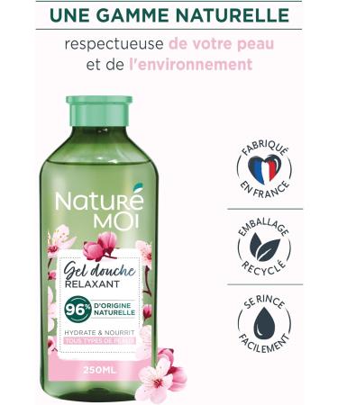  Natur moi Natur Moi - Relaxing Shower Gel - Moisturizes and Nourishes - All Skin Types - Organic Cherry Blossom - 96 Percent Natural Origin - Formula - 250 ml - Buy Online on GoSupps.com