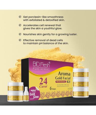 24K Gold Facial Kit for Women | Brightening & Cleansing | Natural Skin Purifying | Remove Dirt & Impurities | Beauty Glow Face Kit - Buy Online on GoSupps.com