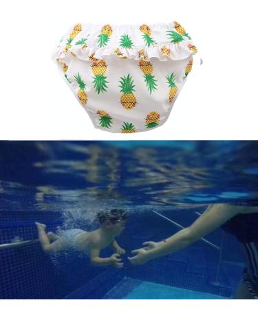 Buy Adorable Reusable Baby Swimming Diapers for Girls - XL (3-4 Years) White Pineapple | Eco-Friendly Swim Trousers for Toddlers - Buy Online on GoSupps.com
