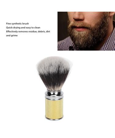 Saluaqui Gold Razor Brush for Men | Premium Shaving & Soap Brush | Curved Handle Synthetic Foam & Nylon Bar Brush - Buy Online on GoSupps.com