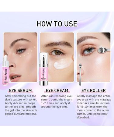 5% Caffeine Eye Cream Eye Serum Kit for Dark Circles Under Eye Treatment For Puffiness Bags And Wrinkles Eye Cream Anti Aging Eye Serum & Eye Roller 2 Fl Oz - Buy Online on GoSupps.com