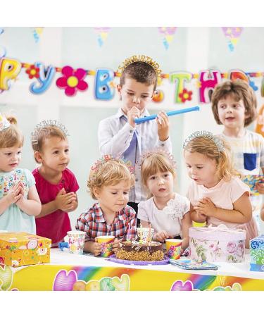 Araluky Glitter Happy Birthday Crown with Sash & Tiara - Pink | Women's Birthday Headband for Parties & Gifts - Buy Online on GoSupps.com