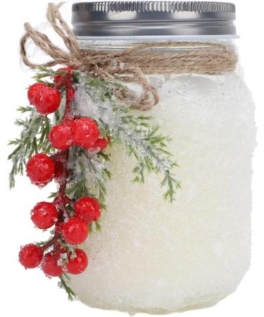 Handmade Frosting Covered Jar Candle - 18oz Soy Wax | Warm Ambiance & 10 Hours Burn Time | Perfect for Xmas Decoration - Buy Online on GoSupps.com