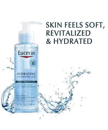 Eucerin Hydrating Cleansing Gel with Hyaluronic Acid - 6.8 Fl Oz - Buy Online on GoSupps.com