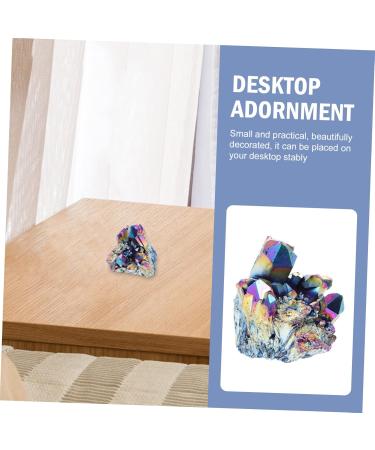 PLAFOPE House Ornaments Crystal Cluster Gem Ornament Decor for Table Crystal Decoration Unique Crystal Cluster Energy Colorful 4.00X3.00X3.00CM - Buy Online on GoSupps.com
