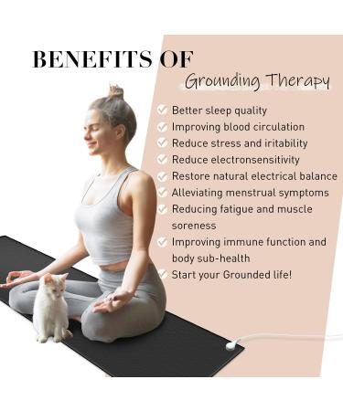 Buy Tingmhua Grounding Mat with 2 Cables - Improve Work & Sleep | 100x30 cm PU Pad for Computer & Bed | International Shipping Available - Buy Online on GoSupps.com
