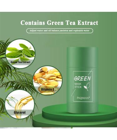 Morelucky Green Tea Stick for Face - 2 Pack | Moisturizing, Oil Control, Deep Pore Cleansing | Natural Purifying Clay Mask for Men & Women - Buy Online on GoSupps.com