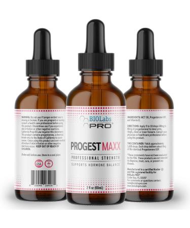 Progest MAXX Progesterone Oil | Natural Bioidentical Progesterone for Women | Hot Flashes & Menopause Relief | 2oz Bottle - Six Month Supply - Buy Online on GoSupps.com