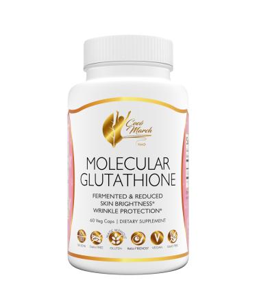 Coc March N.M.D Molecular Glutathione Supplement 500 mg Potent Antioxidant for Immune Support Health & Beauty Low Molecular Weight Vegan Gluten Free Soy & Dairy Free GMO Free 60 Veg Capsules 60 Count (Pack of 1)
