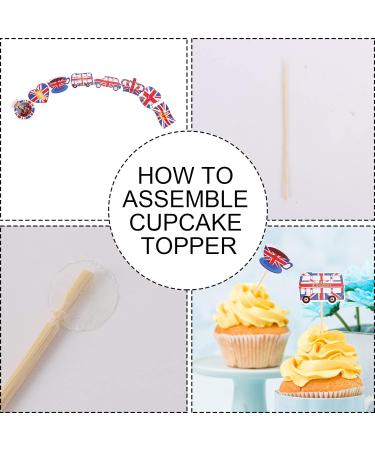 Britain Flag Cupcake Toppers Cake Toppers Cocktail Sticks 8Pcs King Party Cake Toppers British Uk Cake Toppers Coronation Themed Cupcake Picks For King Charles Iii Coronation Royal Event Decor - Buy Online on GoSupps.com