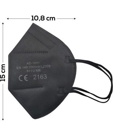 Lexuslance 20 Black L ne FFP2 Masks | CE EN149:2001 + A1:2009 | Stylish & Secure | 4 Sealed Bags of 5 Masks - Buy Online on GoSupps.com