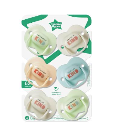 Buy Tommy Tippee AnyTime Pacifier - Symmetrical BPA-Free Silicone 0-6m Multi-Color Design (6-Pack) - International Shipping Available - Buy Online on GoSupps.com