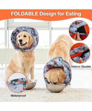 Shop Hjumarayan Waterproof Neck Ruff Dog Collar - Adjustable Leak Protection for Injury Prevention | Soft Red XL - Buy Online on GoSupps.com