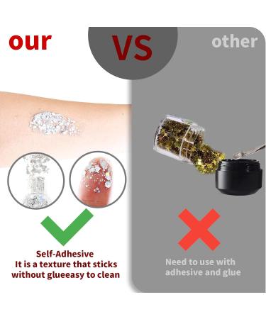 5 Pieces Body Glitter Gel Set | Chunky Mermaid Sequins & Festival Face Makeup for Christmas Parties & Masquerades - Buy Online on GoSupps.com