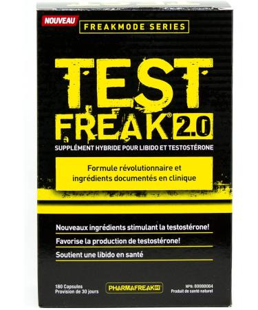 Pharmafreak Test Freak 2.0 - 180 ct New and Improved Version - Ultimate Test Booster - Shown to Improve Performance Energy Sleep Strength and Boost Testosterone - Buy Online on GoSupps.com