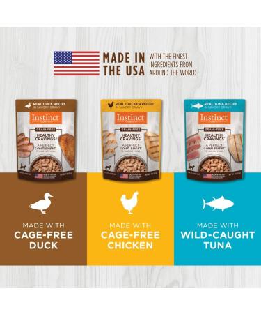 Instinct Grain-Free Duck Cat Food Topper Pouches - 3 oz (Pack of 12) - Buy Online on GoSupps.com