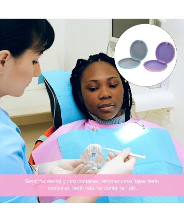 Fomiyes Silicone Tooth Clip Holder - 2pcs Orthodontic Retainer Box in Pink & Sky Blue | Durable Prosthesis Case 8.5x5.5cm & 5x2.5cm for International Shipping - Buy Online on GoSupps.com