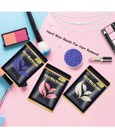 Hard Wax Beads (300g/10.5oz) - Painless Full Body Brazilian Bikini Wax with Applicators - At Home Hair Removal for Face, Eyebrow, Legs, Underarms, Back, Chest - Perfect Refill for Any Wax Warmer - Buy Online on GoSupps.com