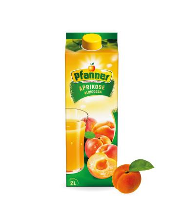 Pfanner Apricot Nectar (1 x 2 l) Fruit drink with at least 40% fruit content Juice drink made from apricots Apricot 2 l (1 pack)
