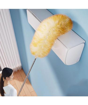 FCSHFC Woolen Duster with Extension Pole Flexible Head Bendable Dusters for Cleaning Washable Reusable Feather Duster for Office Home and Car Etc Brown - Buy Online on GoSupps.com