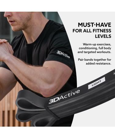 3DActive Pull Up Assist Band - Resistance Band 30-60lbs - Black 3/4 *4.5mm - Single Band - Buy Online on GoSupps.com