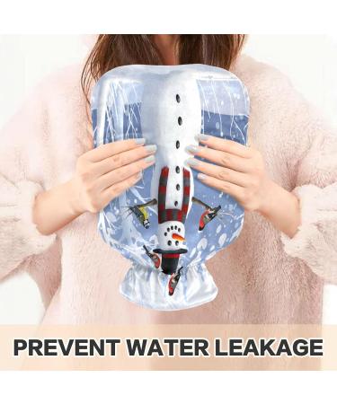 Christmas Snowman Hot Water Bottle - 1L Cozy Pain Relief & Bed Warmer for Women | Ideal Holiday Gift - Buy Online on GoSupps.com
