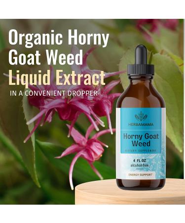 Horny Goat Weed Liquid Extract - Organic Energy & Muscle Support Supplement - Immune Booster Tincture - Vegan & Alcohol-Free - 4 fl. oz Bottle - Buy Online on GoSupps.com