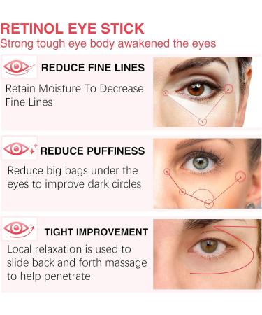  CUZZYDUNJYNN Retinol eye cream retinol eye stick anti-aging retinol eye cream anti-tear cream reduces dark circles eye contour cream for dark circles eye cream for wrinkles and puffiness - Buy Online on GoSupps.com