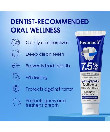 Niacinamide Whitening Toothpaste + Nano Hydroxyapatite Toothpaste Day & Night Care Set Fluoride-Free | Enamel Repair | Breath Freshening | Appropriate for Sensitive Teeth (2) - Buy Online on GoSupps.com