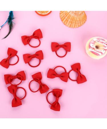 Molain 10PCS Baby Rubber Bands Red Nylon Bows Head Wraps - Hair Ties for Easter, Cheerleading & Cosplay - Buy Online on GoSupps.com