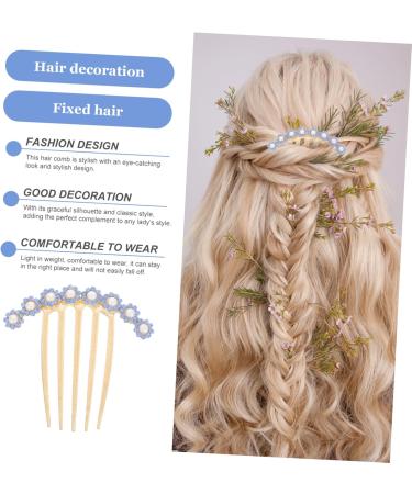 DOITOOL Rhinestone Hair Pin Rhinestone Hair Clips Womens Headpiece Rhinestone Headpieces for Women Rhinestone Side Comb Vintage Hair Accessories Girl Alloy Hair Comb Pearl Miss - Buy Online on GoSupps.com