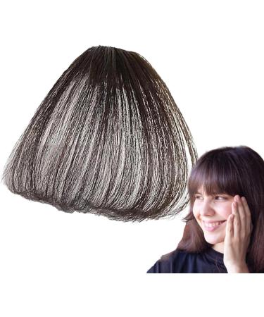 Lightweight Clip in Bangs | Wavy Bangs Wigs | Natural Fake Bangs Wispy Fake Fringe Beauty Artificial Headwear Collectible Items Fakes Fringes Ideal for Women Brown black - Buy Online on GoSupps.com