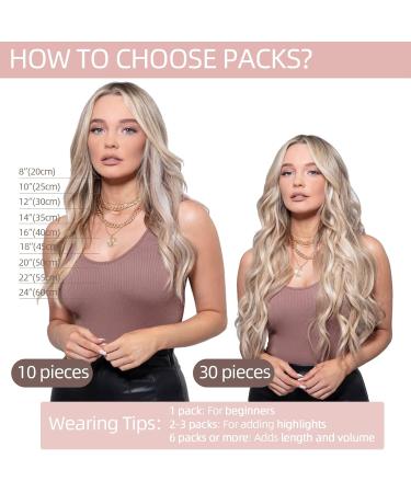 Silk-Co Tape in Extensions | 40cm Real Hair 25g - Bleich Blond 613# | 10pcs Skin Weft Hair Extensions - Buy Online on GoSupps.com