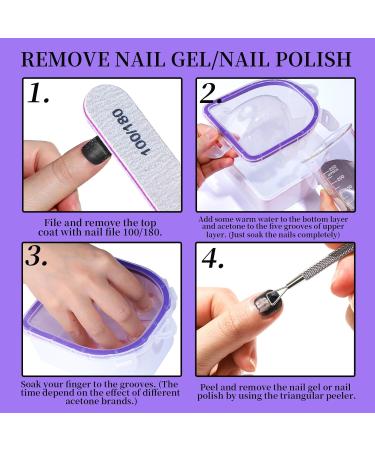 FANDAMEI Nail Soaking Bowl - Gel Polish Remover Acrylic & Dip Powder Tools Cuticle Kit - Manicure Essentials for Effortless Nail Care - Buy Online on GoSupps.com