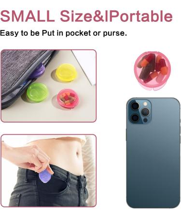 Buy Wllhyf Small Portable Pill Organizer Box 5 Mini Travel Cases in Colorful Options for Vitamins & Medications Ideal for Outdoor Trips - Buy Online on GoSupps.com