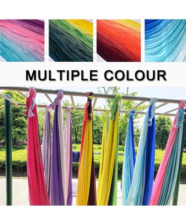 SAIVEN 10m Aerial Silks Equipment - Premium Yoga Swing Set  Aerial Yoga Hammock kit  Yoga Starter Kit  Aerial Dance Equipment(L: 10m x W: 2.8m) Gradient Pink - Buy Online on GoSupps.com
