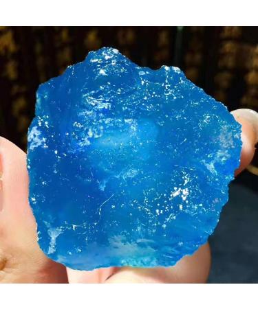 1pcs Beautiful Natural sea Sapphire raw Stone Natural Aquamarine Crystal Reiki 80-90g yuebang Stone Mineral Specimen