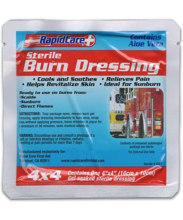 First Aid Burn Dressing - Hydrogel Pads for Soothing Burns & Wounds Aloe Vera 4x4 Pack of 6 International Shipping Available - Buy Online on GoSupps.com