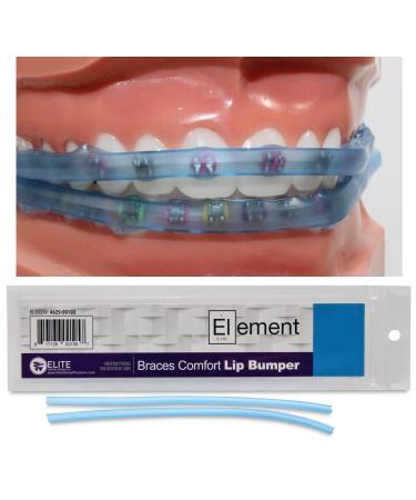 Element Comfort Cover Braces Guard/Lip and Mouth Protector - Snap On Cover Strip For Braces - Orthodontic/Dental Quality (Blue)
