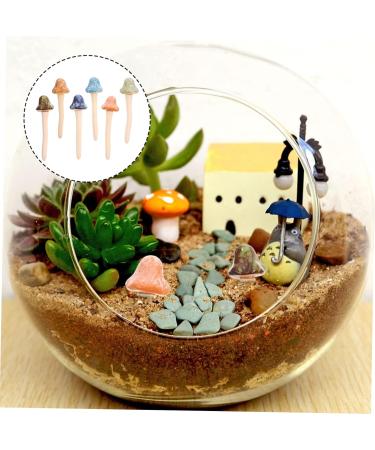 Toddmomy Craft Accessories 6pcs Landscape Patio Tiny Statues Scene Garden Flowerpot Small Miniatures Micro Simulation Lawn - Buy Online on GoSupps.com