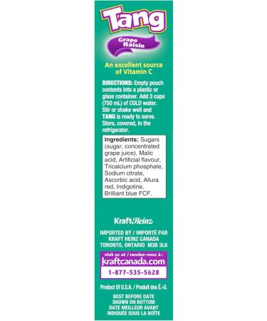 Tang Grape Powdered Drink Mix 276g 276 g (Pack of 1) - Buy Online on GoSupps.com