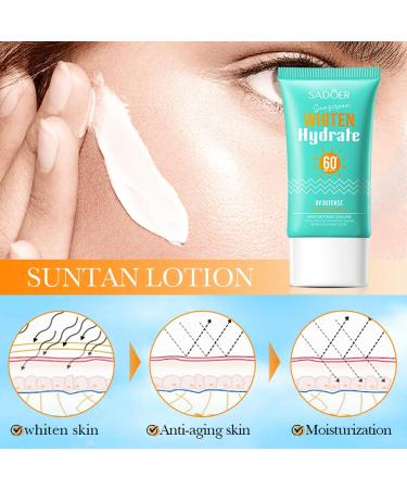 Face Sun Cream SPF 60 SPF Face Moisturiser Face Sunscreen SPF 60 + After Sun Repair Cream Sun Cream With Niacinamide and Glycerol Sunscreen for Sunscreen Black and Prevent Sunburn for Face & Body - Buy Online on GoSupps.com