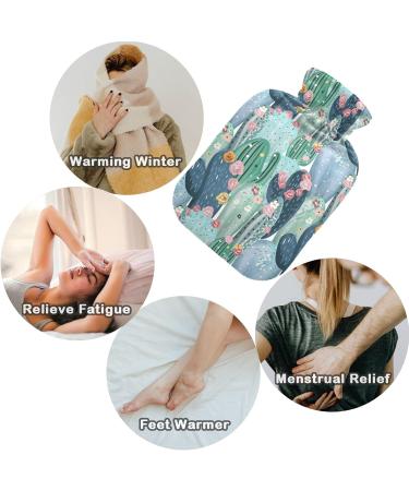NAANLE 2L Hot Water Bottle with Floral Cactus Cover - Relief for Menstrual Cramps & Pain Heat & Cold Therapy - Buy Online on GoSupps.com