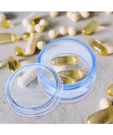 Portable 7 Day Stackable Pill Case Tower - SUPVOX Travel Pill Box (Blue) | International Shipping Available - Buy Online on GoSupps.com